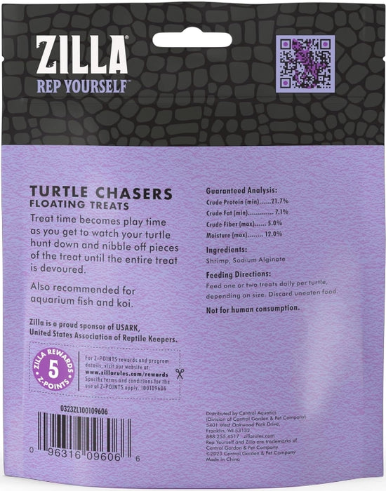 12 oz (6 x 2 oz) Zilla Turtle Chasers Floating Treats Shrimp