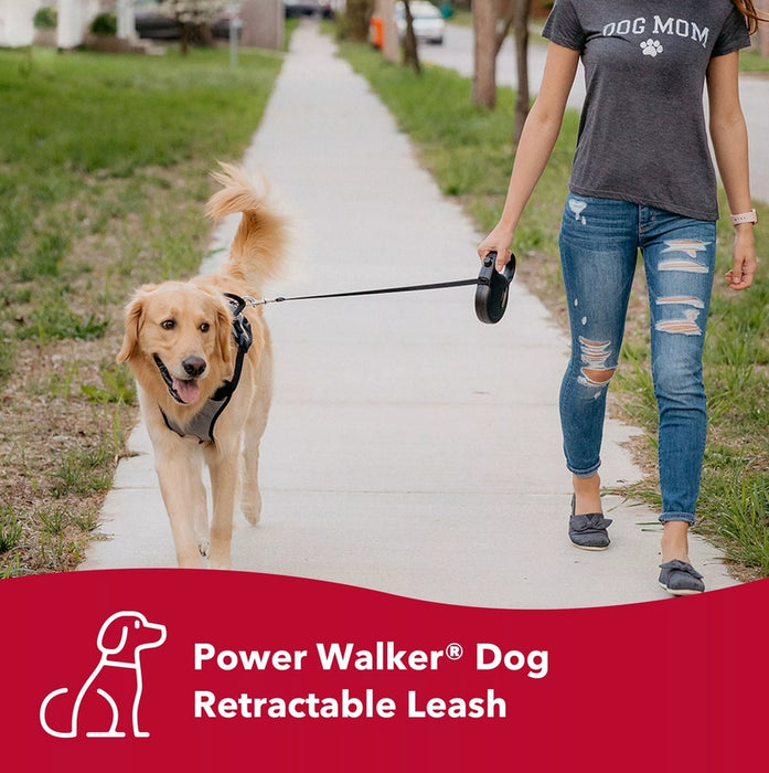 Medium Coastal Pet Power Walker Retractable Dog Leash Black