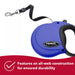 Large Coastal Pet Power Walker Retractable Dog Leash Black