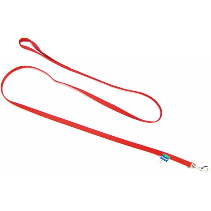 6 feet x 5/8"W Coastal Pet Single Nylon Lead Red