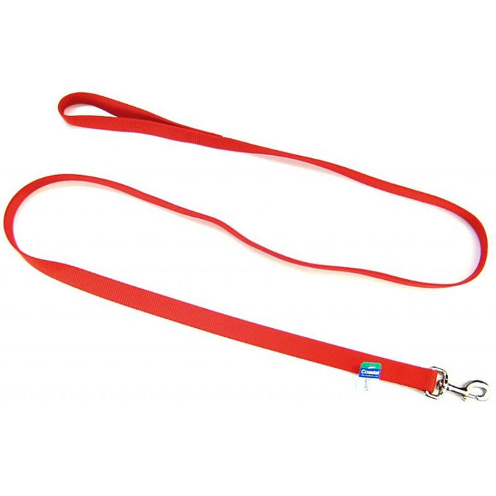 6 feet x 1"W Coastal Pet Single Nylon Lead Red