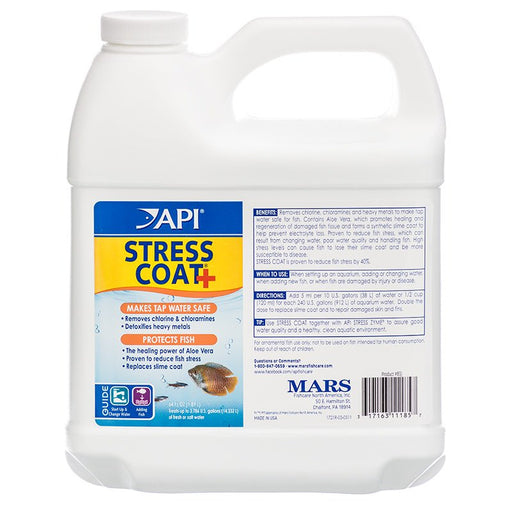 128 oz (2 x 64 oz) API Stress Coat + Fish and Tap Water Conditioner