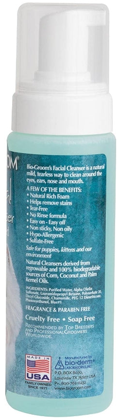 8 oz Bio Groom Facial Foam Tearless Cleanser for Dogs