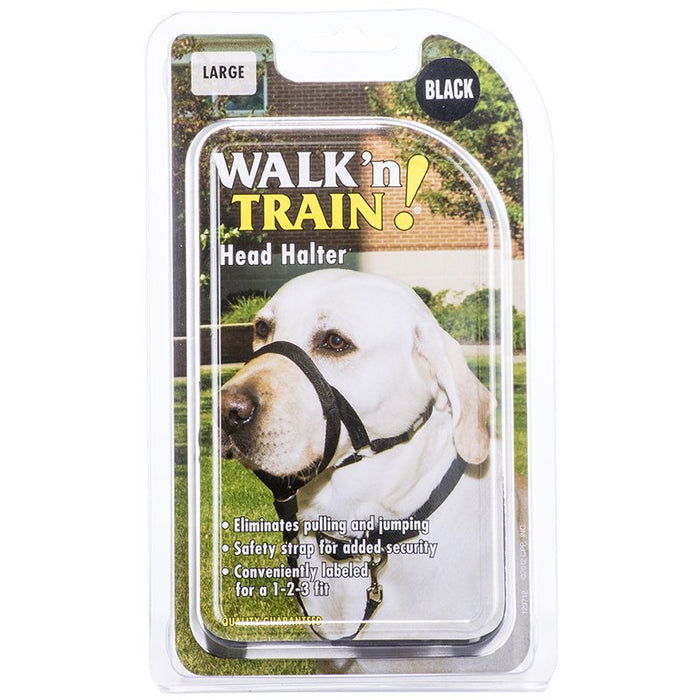 Large - 1 count Coastal Pet Walk'n Train Head Halter Black