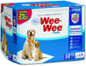 50 count Four Paws Original Wee Wee Pads Floor Armor Leak-Proof System for All Dogs and Puppies