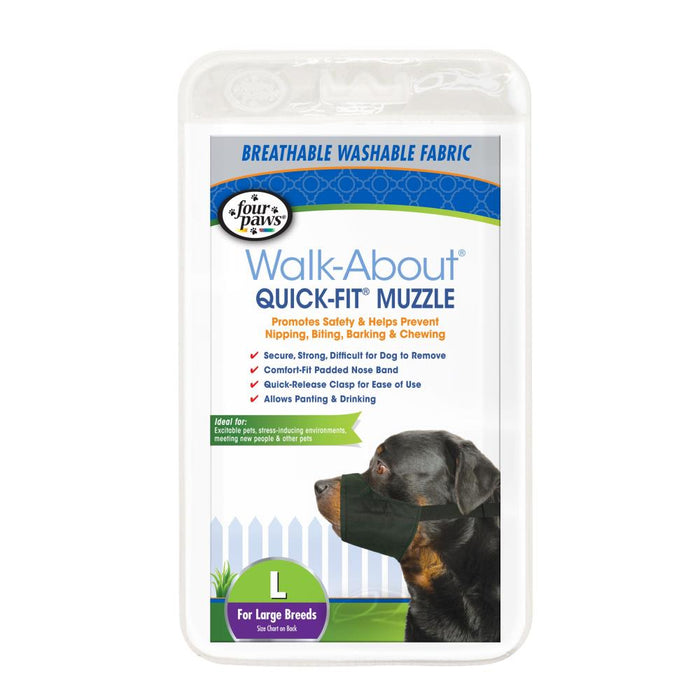 Large - 1 count Four Paws Walk About Quick Fit Muzzle for Dogs