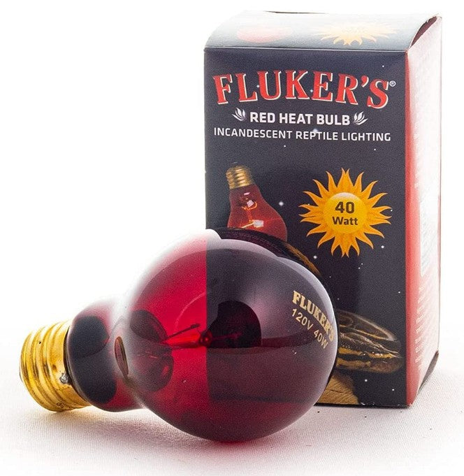 40 watt Flukers Red Heat Bulb Incandescent Reptile Light