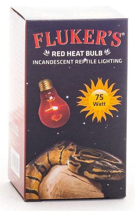 75 watt Flukers Red Heat Bulb Incandescent Reptile Light