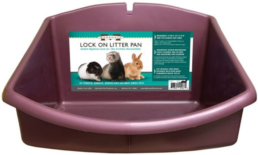 1 count Marshall Ferret Lock-On Litter Pan