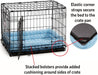 X-Small - 1 count MidWest Double Bolster Pet Bed Blue