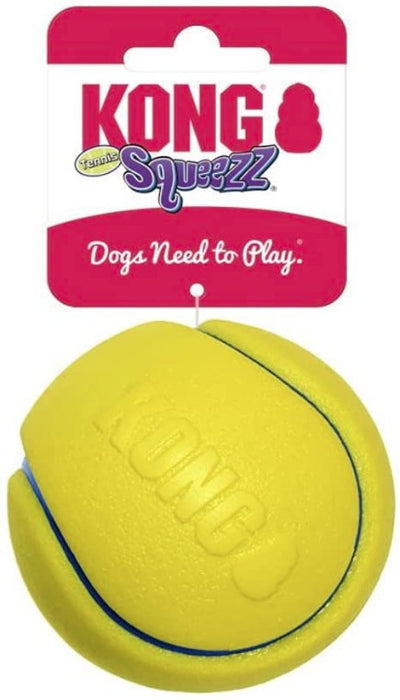 Medium - 1 count KONG Squeezz Tennis Ball Assorted Colors