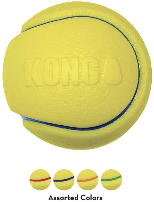 Medium - 2 count KONG Squeezz Tennis Ball Assorted Colors