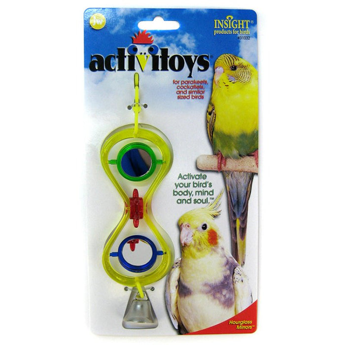 1 count JW Pet Insight Hour Glass Mirror Bird Toy