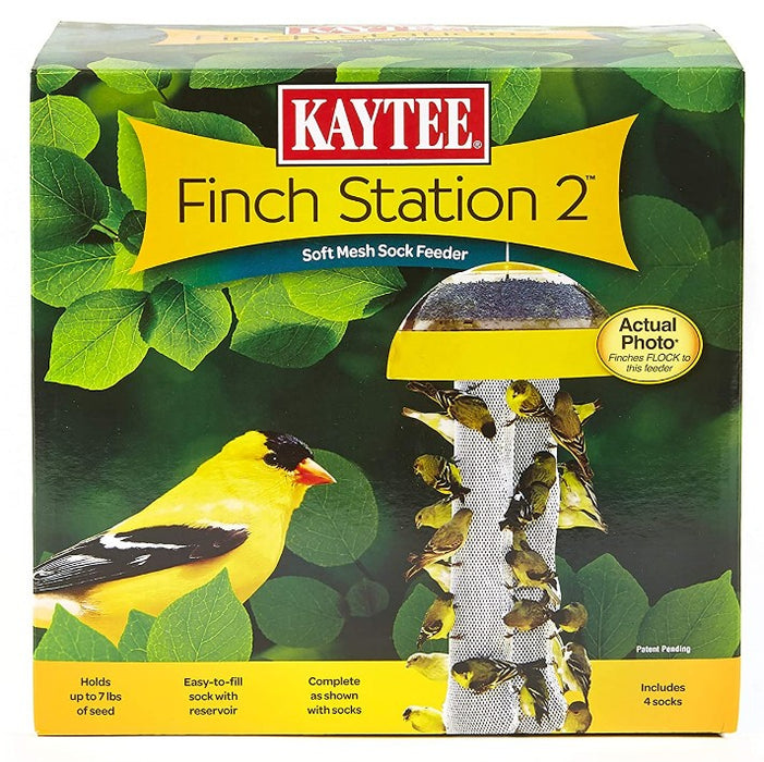 1 count Kaytee Finch Station 2 Soft Mesh Sock Feeder