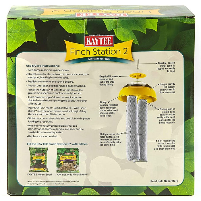 1 count Kaytee Finch Station 2 Soft Mesh Sock Feeder