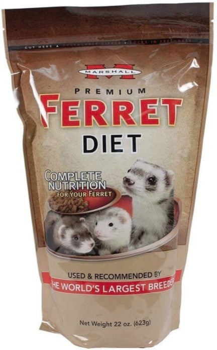 88 oz (4 x 22 oz) Marshall Premium Ferret Diet Complete Nutrition for Your Ferret