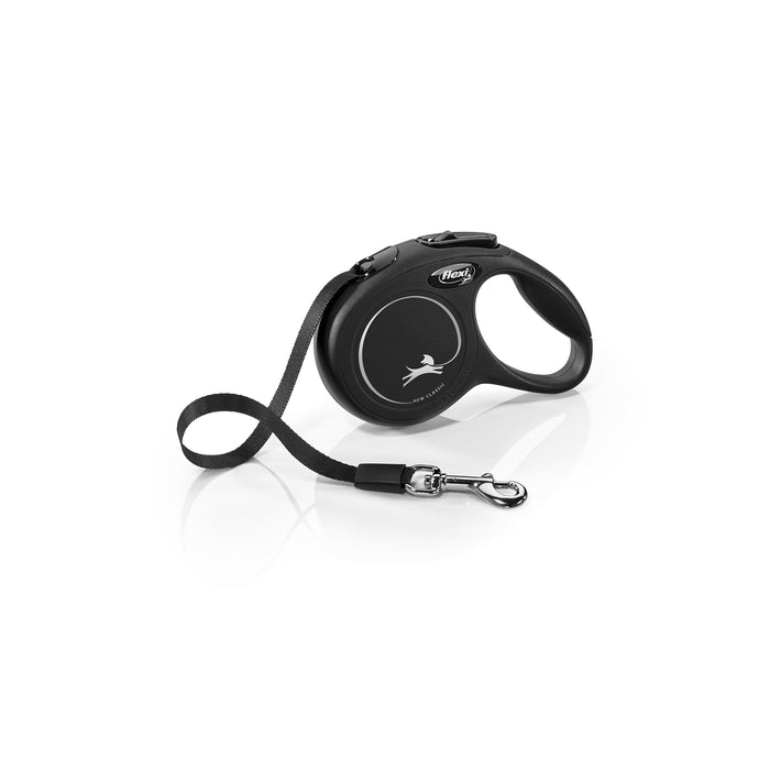 X-Small - 10' long Flexi New Classic Retractable Tape Leash Black