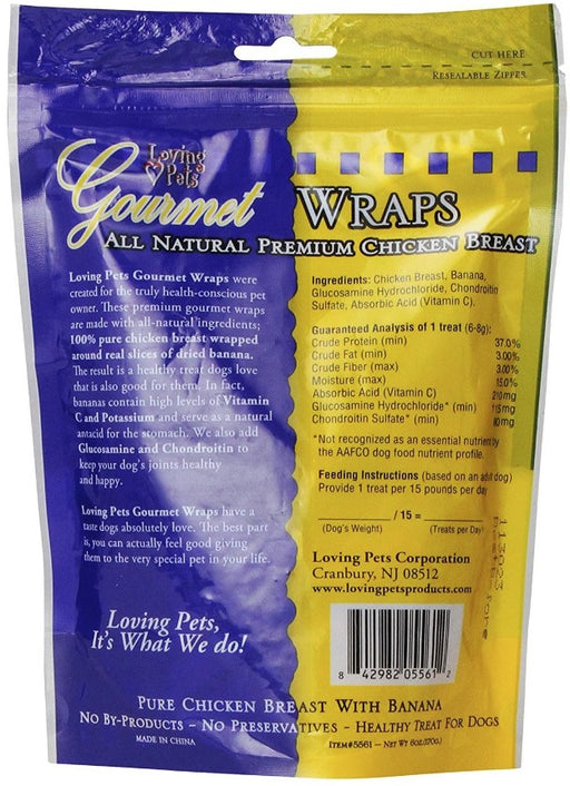 6 oz Loving Pets Gourmet Wraps Banana and Chicken