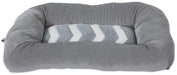 17" x 11" Precision Pet Snoozz ZigZag Mat Pet Bed Gray and White
