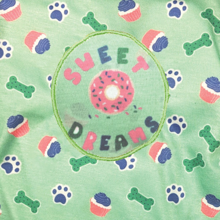 Medium - 1 count Fashion Pet Sweet Dreams Dog Pajamas Mint