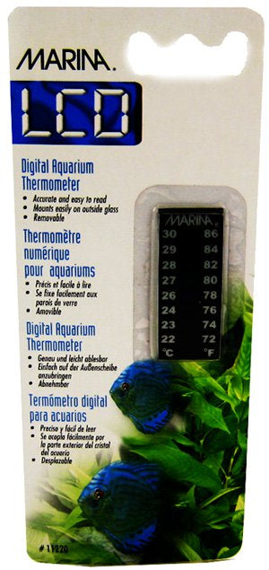 1 count Marina LCD 1.75" Digital Aquarium Thermometer 72 to 86&deg; F