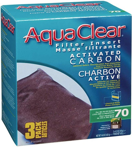 70 gallon - 9 count AquaClear Filter Insert Activated Carbon