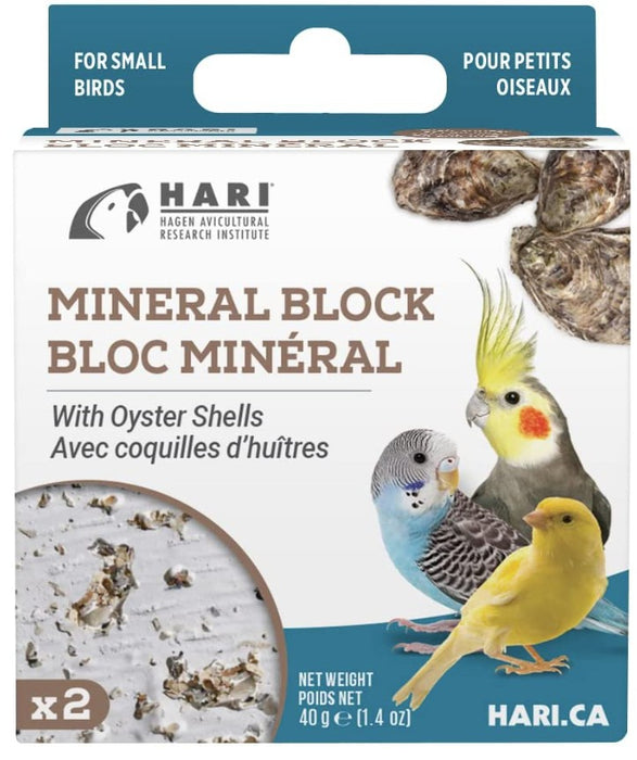 1.4 oz HARI Oyster Shell Mineral Block for Small Birds