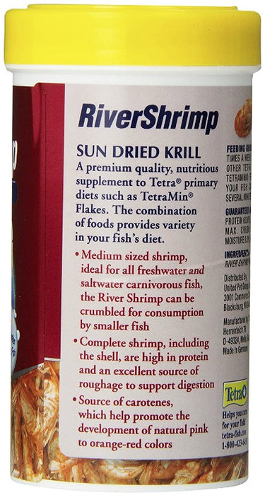 0.92 oz Tetra RiverShrimp Sun Dried Krill Protein Rich for Freshwater and Saltwater Fish