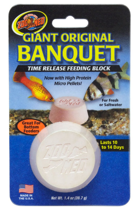 1 count Zoo Med Giant Original Banquet Fish Feeding Block