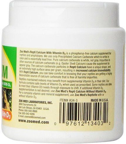 3 oz Zoo Med Repti Calcium with D3