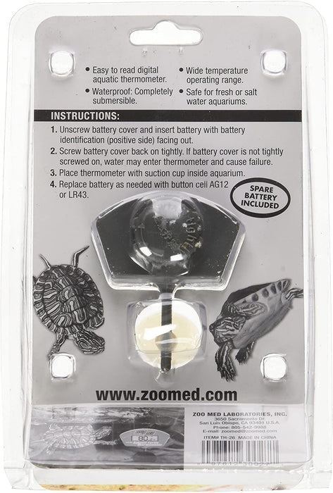 1 count Zoo Med Digital Aquatic Turtle Thermometer