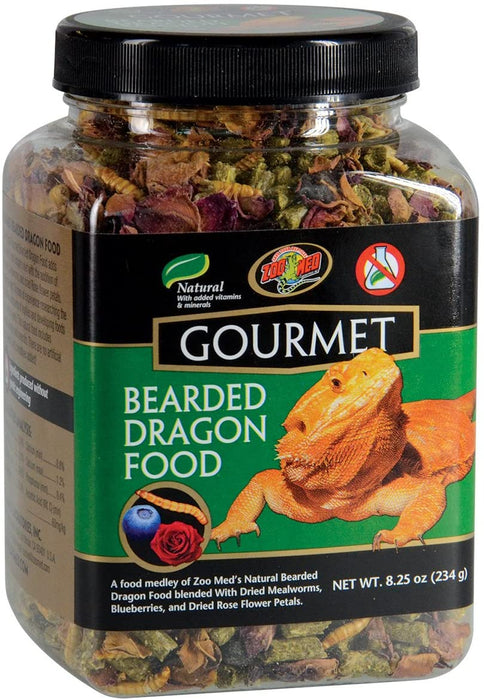 8.25 oz Zoo Med Gourmet Bearded Dragon Food