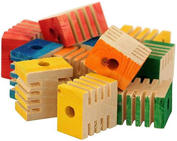 12 count Zoo-Max Groovy Pieces 1" Blocks Bird Toy